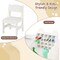Kids Craft Table and Chair Set with Paper Roll Holder and Storage Cubes
